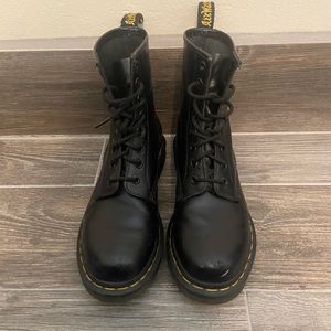 Women’s black Doc Marten boots